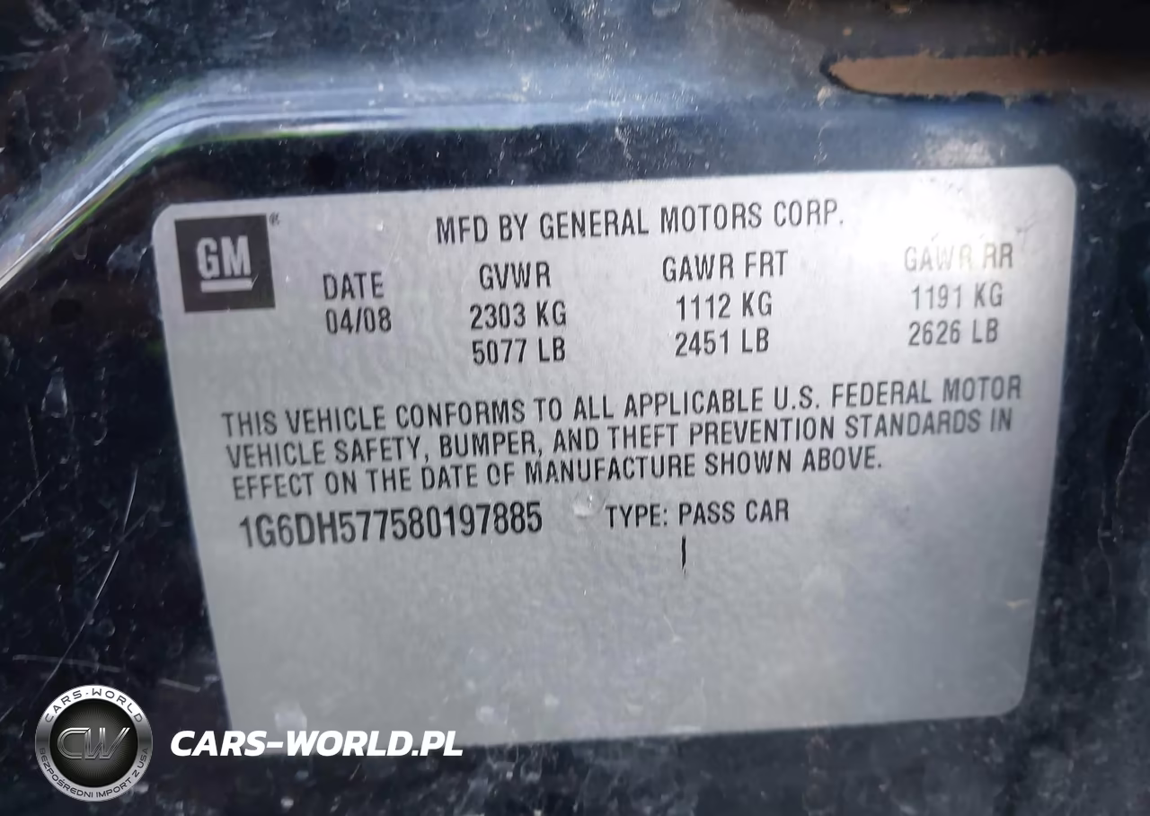 2008 Cadillac Cts Standard VIN:1G6DH577580197885 - 9