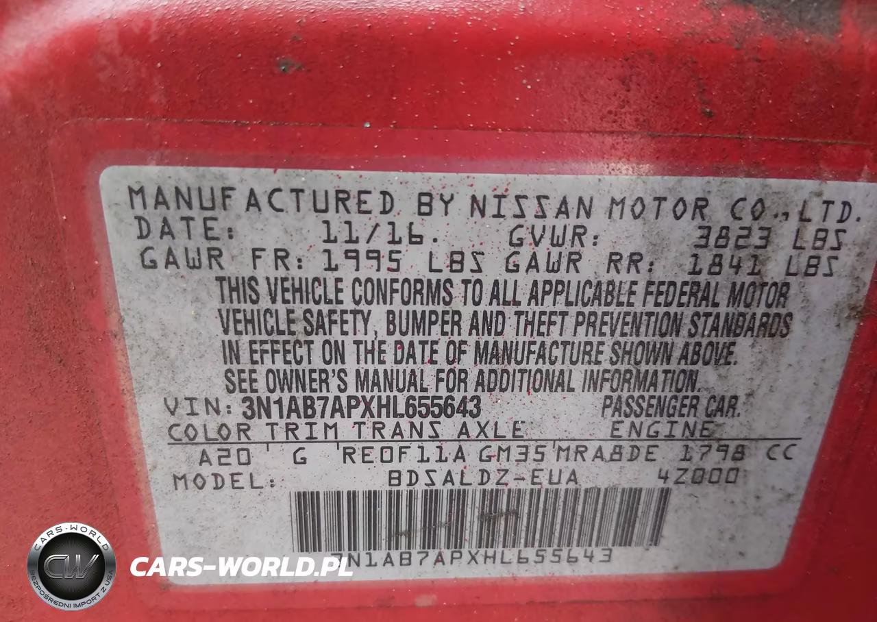 2017 Nissan Sentra Sv VIN:3N1AB7APXHL655643 - 9