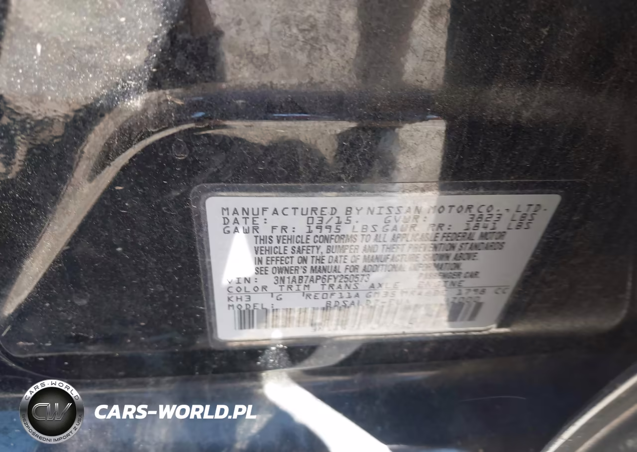 2015 Nissan Sentra Fe+ S-S-Sl-Sr-Sv VIN:3N1AB7AP6FY250573 - 9