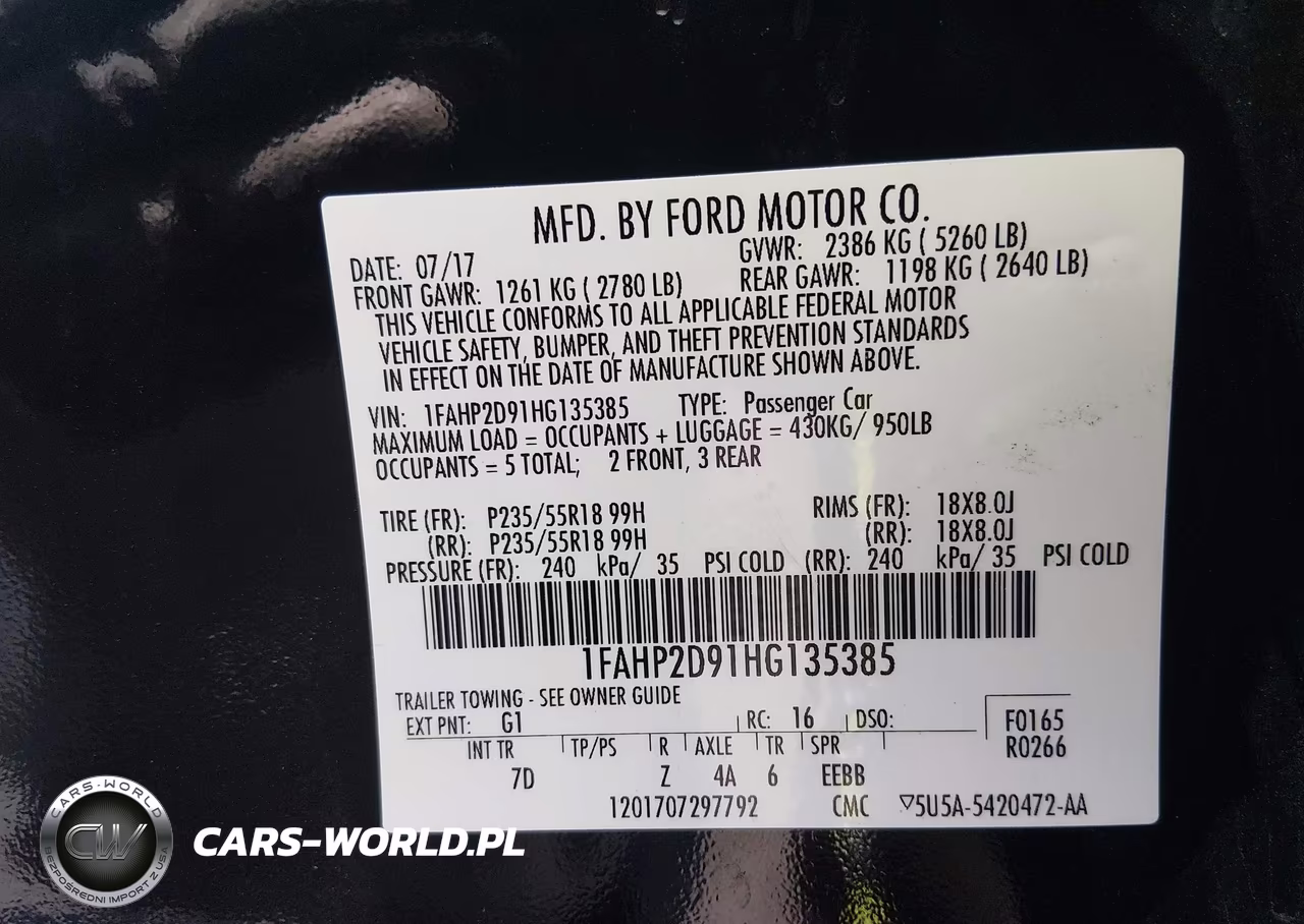 2017 Ford Taurus Se VIN:1FAHP2D91HG135385 - 9