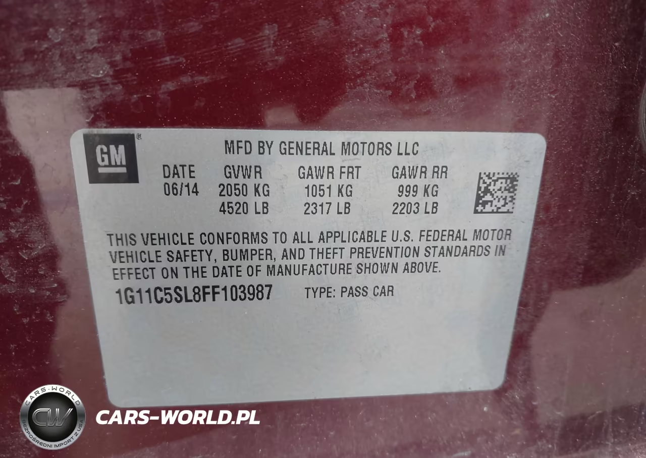 2015 Chevrolet Malibu 1Lt VIN:1G11C5SL8FF103987 - 9