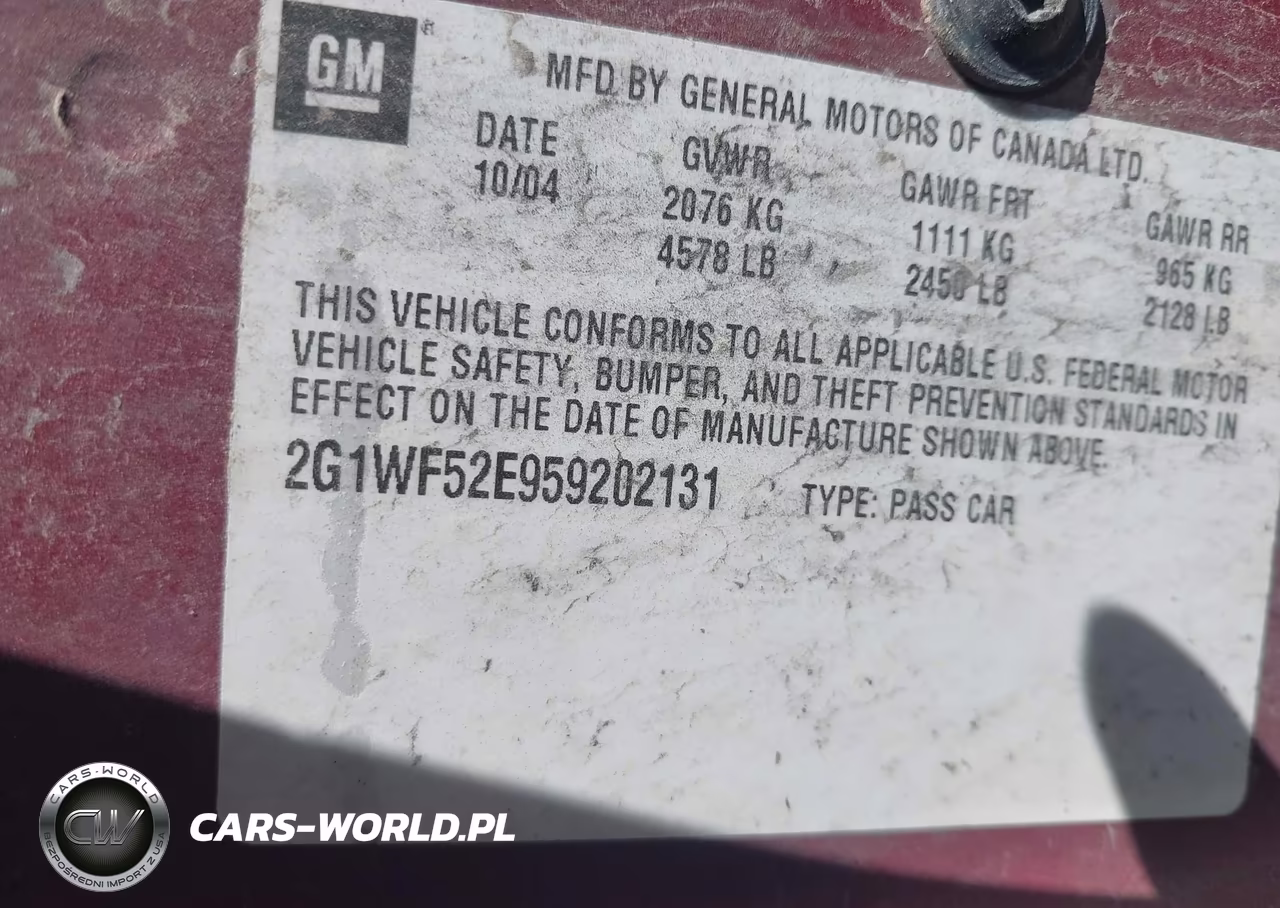 2005 Chevrolet Impala VIN:2G1WF52E959202131 - 9