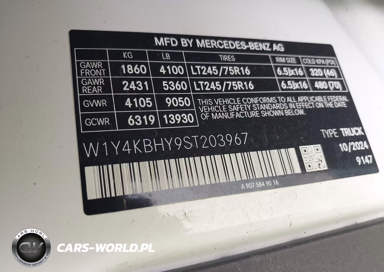 2025 Mercedes-Benz Sprinter 2500 Standard Roof 4-Cyl Diesel VIN:W1Y4KBHY9ST203967 - 9