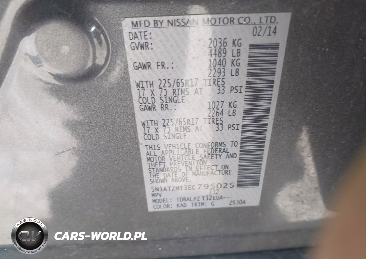 2014 Nissan Rogue S VIN:5N1AT2MT3EC795025 - 9