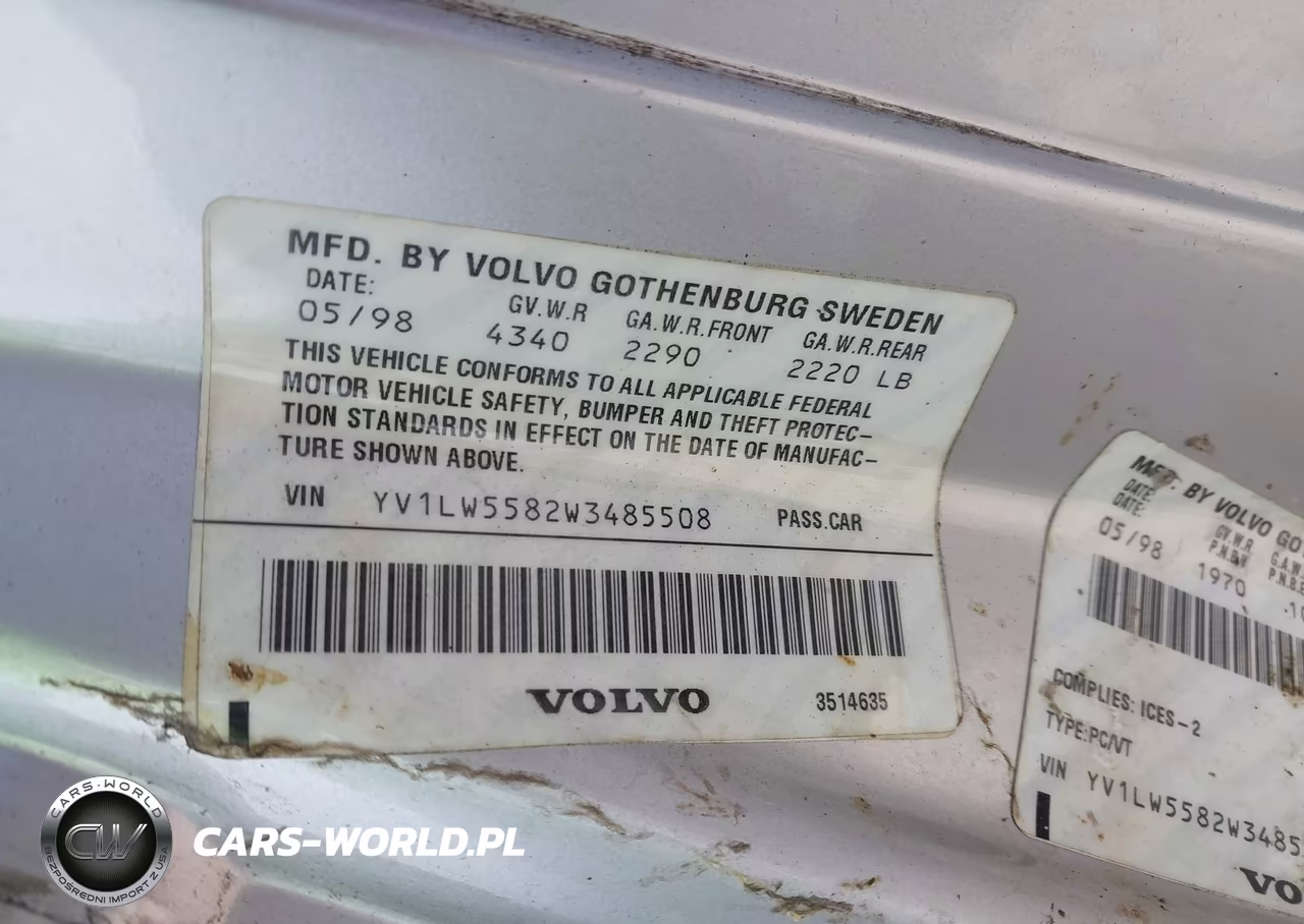1998 Volvo V70 Gtas-Gtms VIN:YV1LW5582W3485508 - 9