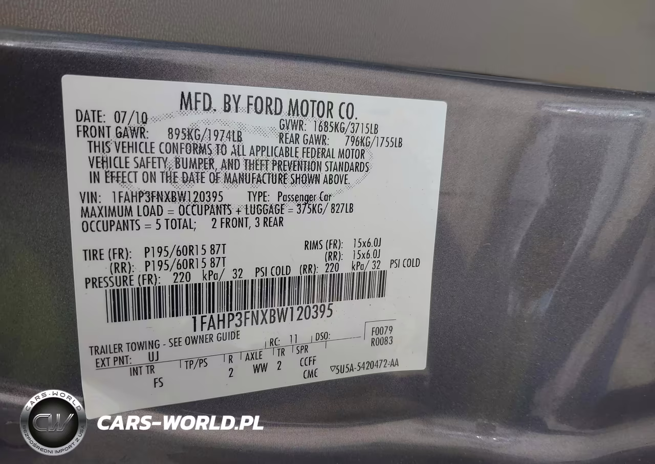 2011 Ford Focus Se VIN:1FAHP3FNXBW120395 - 9