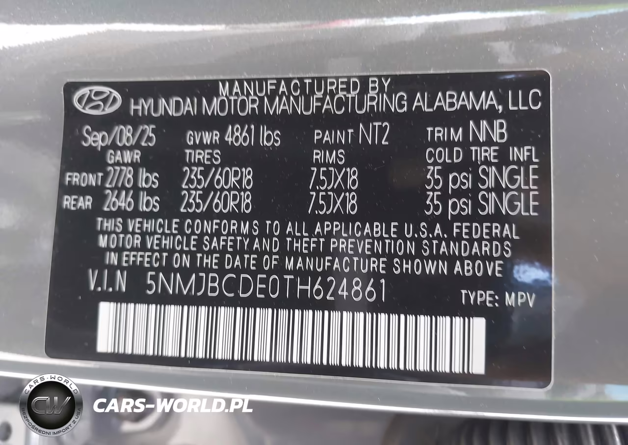 2026 Hyundai Tucson Sel VIN:5NMJBCDE0TH624861 - 9