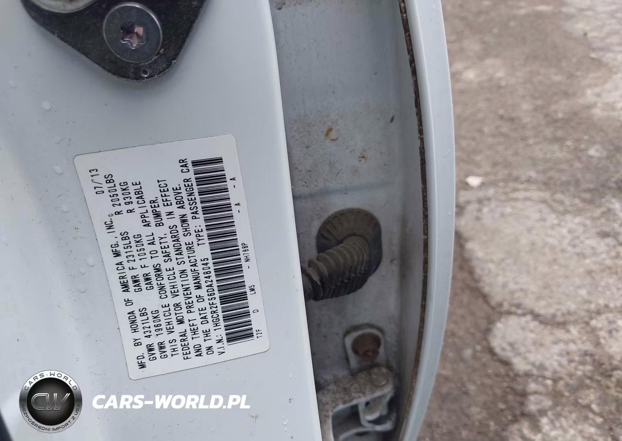 2013 Honda Accord Sport VIN:1HGCR2F56DA248045 - 9
