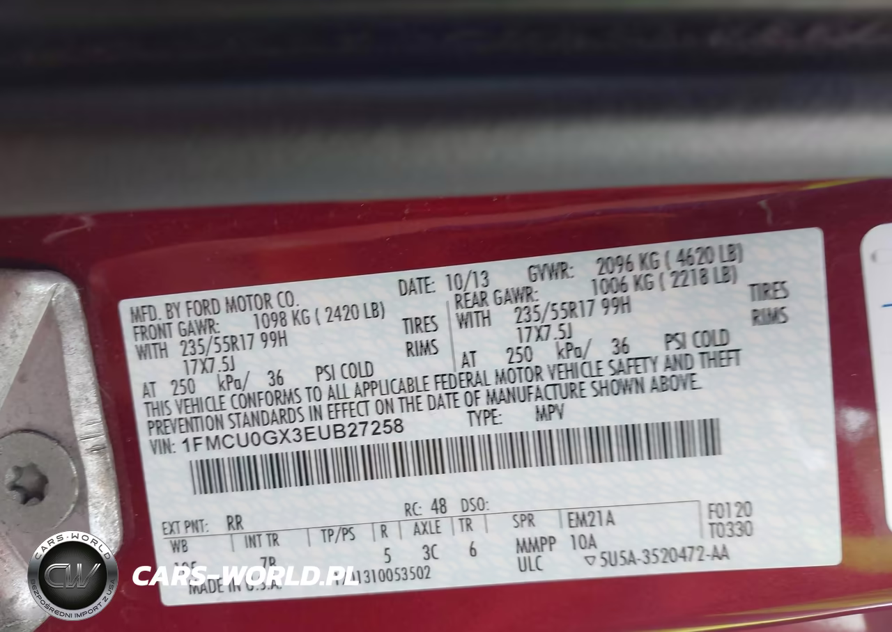 2014 Ford Escape Se VIN:1FMCU0GX3EUB27258 - 9