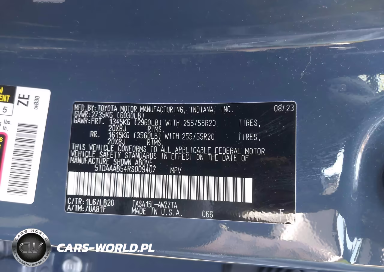 2024 Toyota Grand Highlander Platinum VIN:5TDAAAB54RS009407 - 9