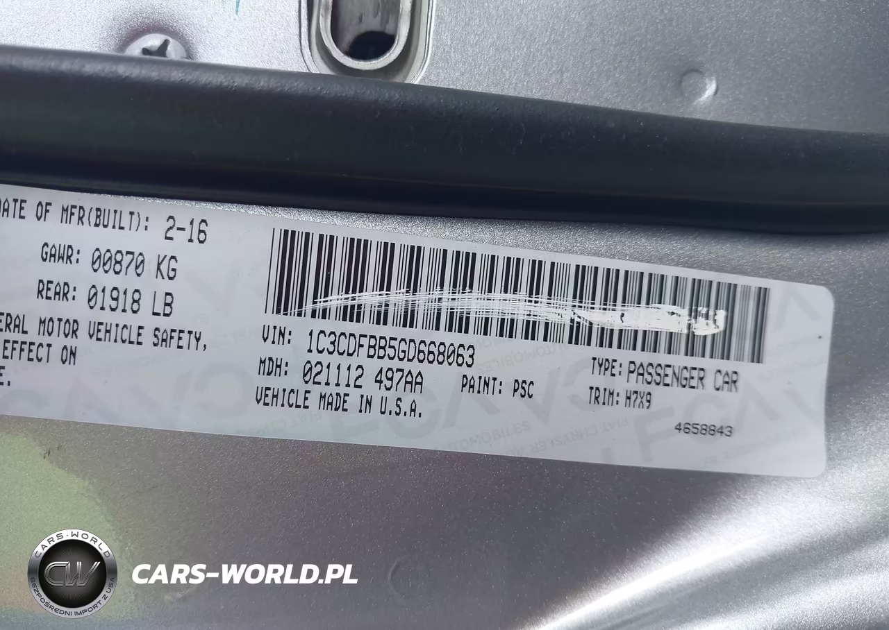 2016 Dodge Dart Sxt VIN:1C3CDFBB5GD668063 - 9