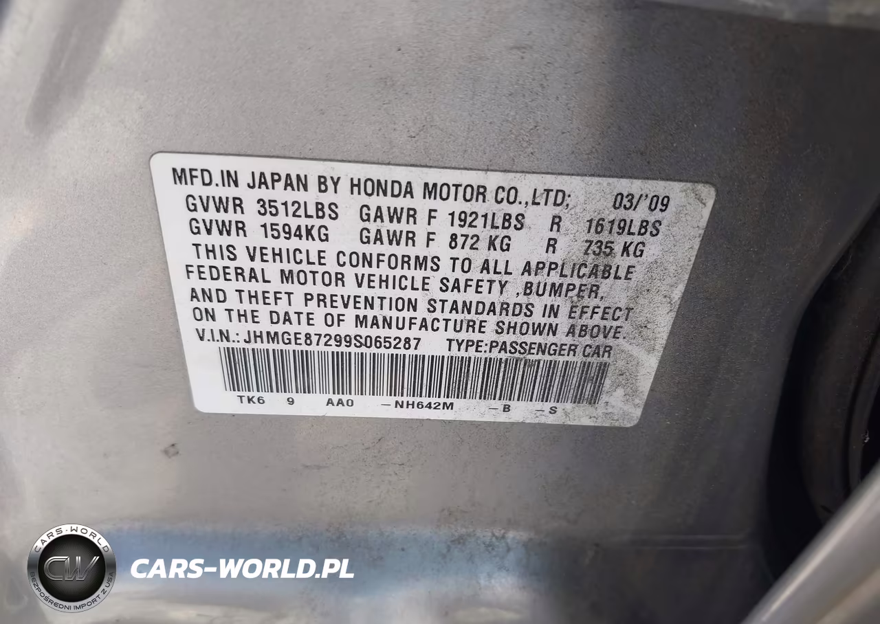 2009 Honda Fit VIN:JHMGE87299S065287 - 9