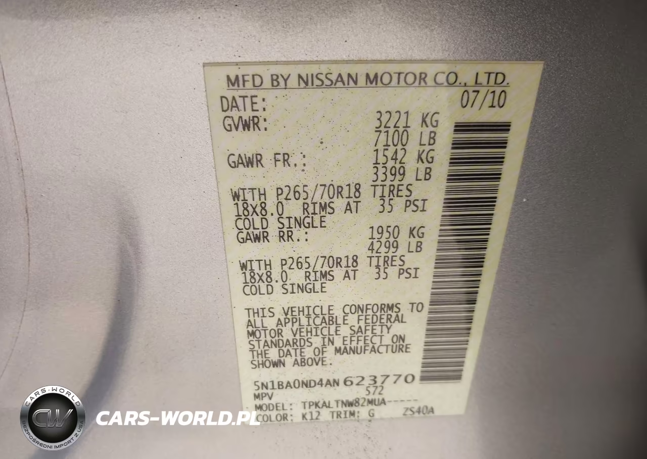 2010 Nissan Armada Se VIN:5N1BA0ND4AN623770 - 9