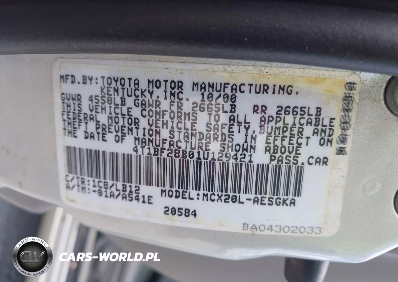 2001 Toyota Avalon Xls VIN:4T1BF28B01U129421 - 9