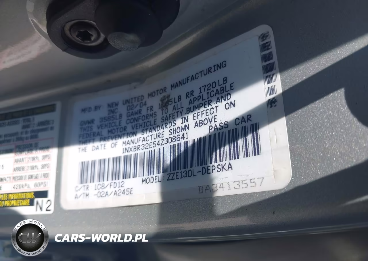 2004 Toyota Corolla S VIN:1NXBR32E54Z308641 - 9