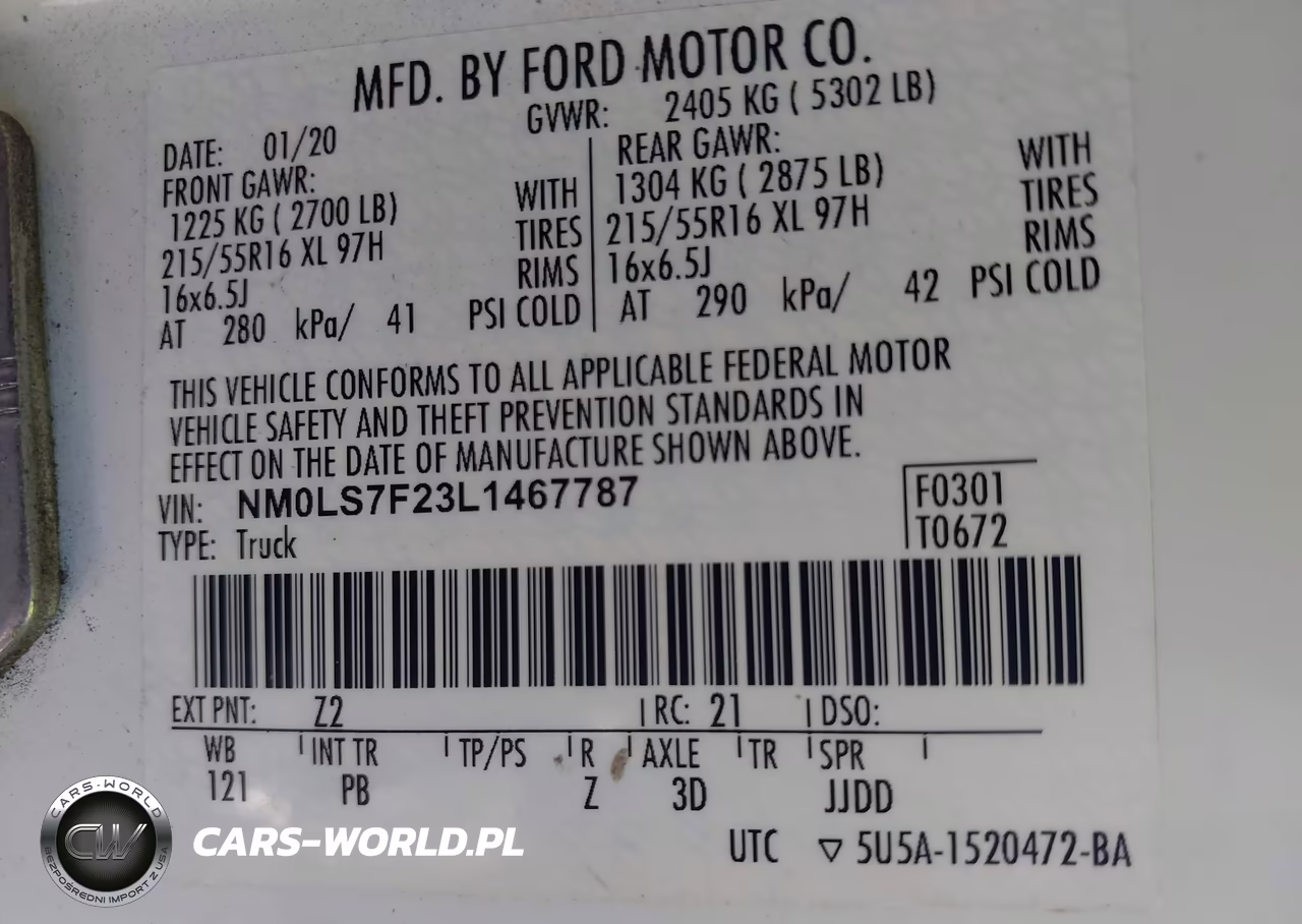 2020 Ford Transit Connect Xlt VIN:NM0LS7F23L1467787 - 9