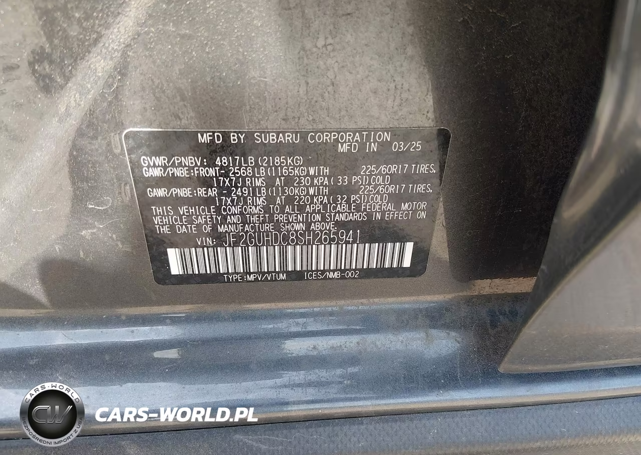2025 Subaru Crosstrek Premium VIN:JF2GUHDC8SH265941 - 9