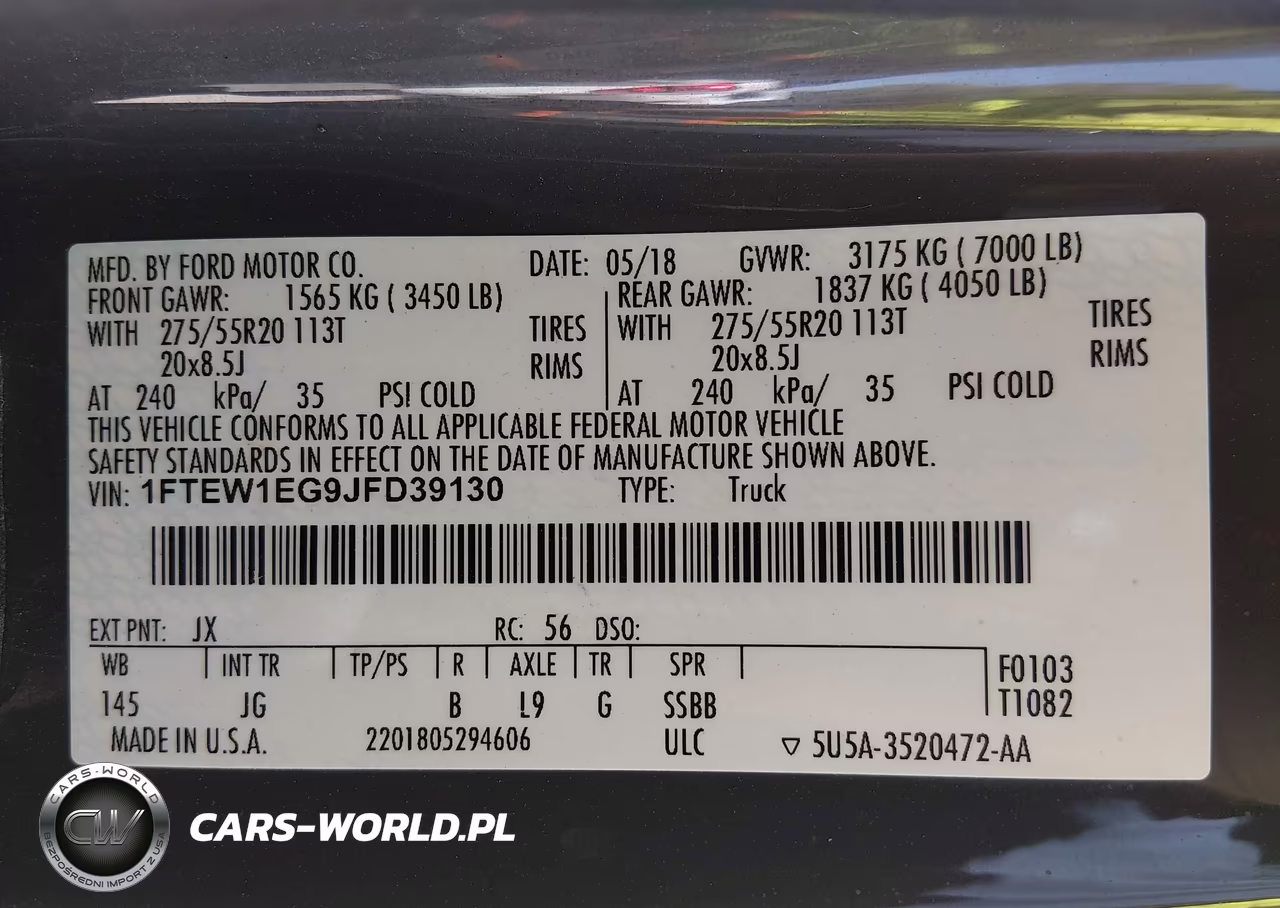 2018 Ford F-150 Xl VIN:1FTEW1EG9JFD39130 - 9
