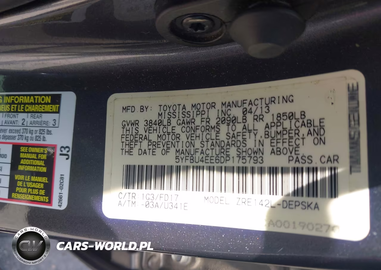2013 Toyota Corolla S VIN:5YFBU4EE6DP175793 - 9