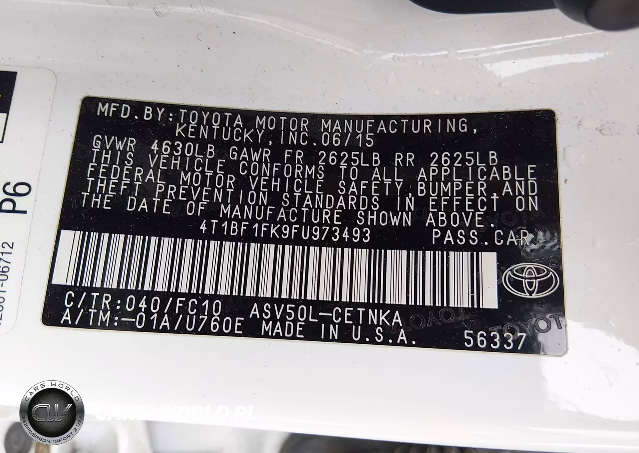 2015 Toyota Camry Le VIN:4T1BF1FK9FU973493 - 9