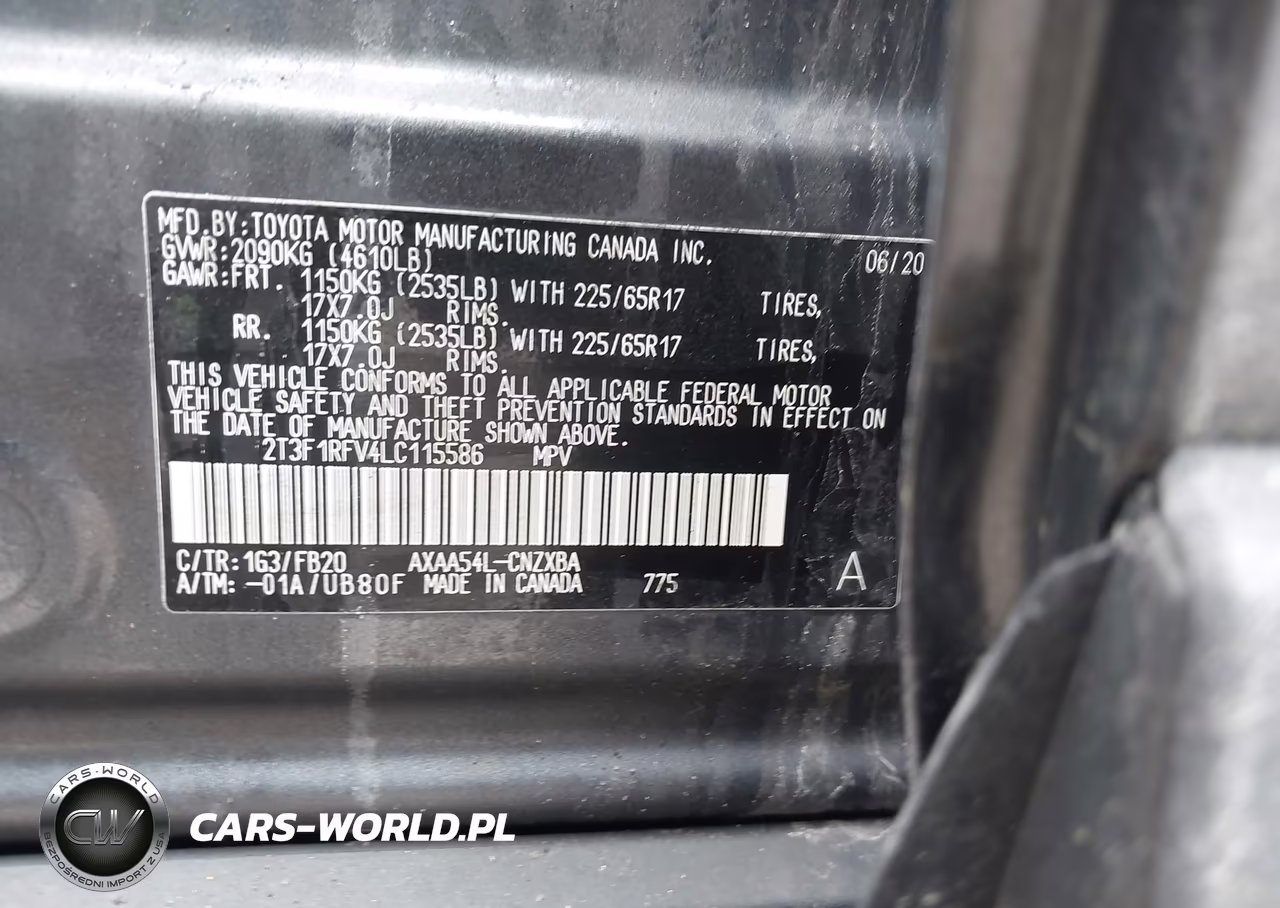 2020 Toyota Rav4 Le VIN:2T3F1RFV4LC115586 - 9
