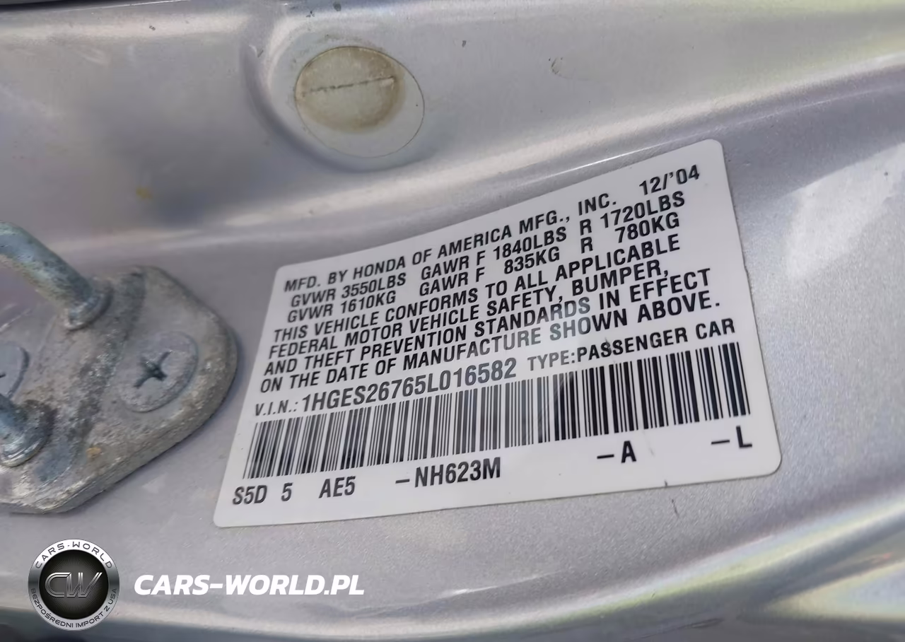 2005 Honda Civic Ex VIN:1HGES26765L016582 - 9