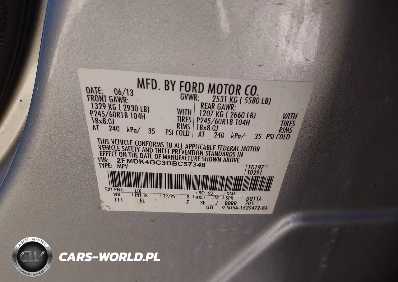 2013 Ford Edge Se VIN:2FMDK4GC3DBC57348 - 9