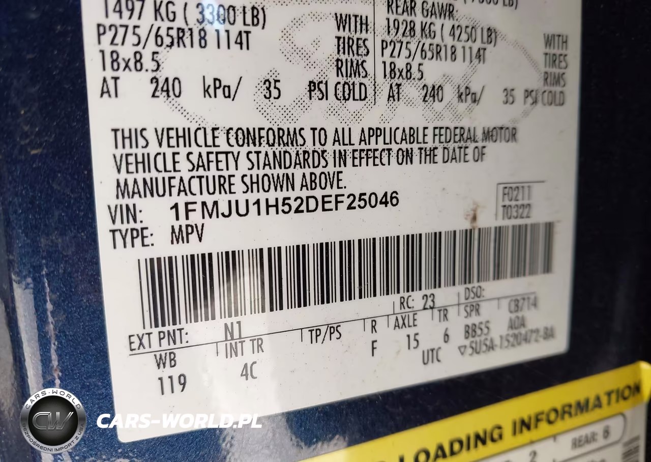 2013 Ford Expedition Xlt VIN:1FMJU1H52DEF25046 - 9