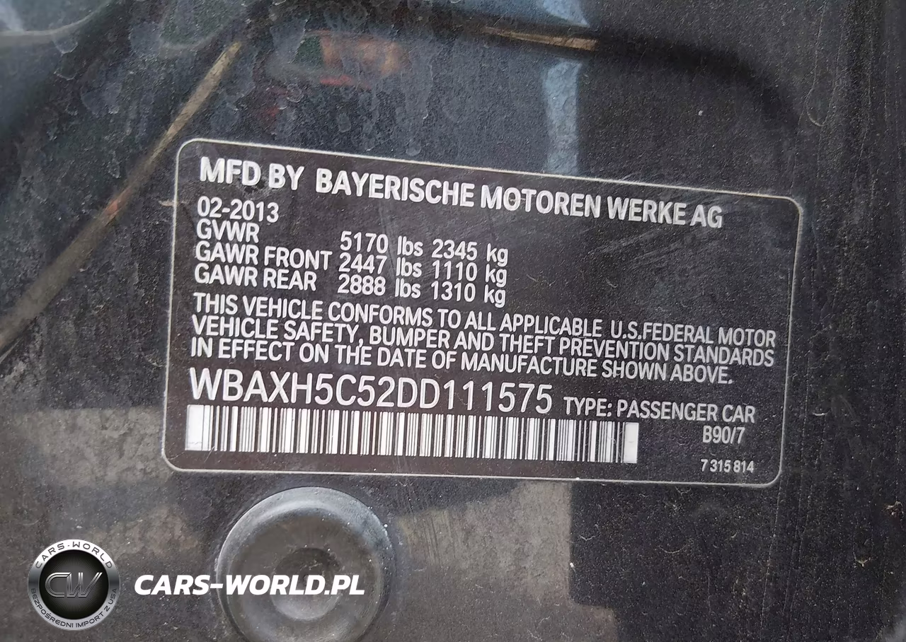 2013 BMW 528I xDrive VIN:WBAXH5C52DD111575 - 9