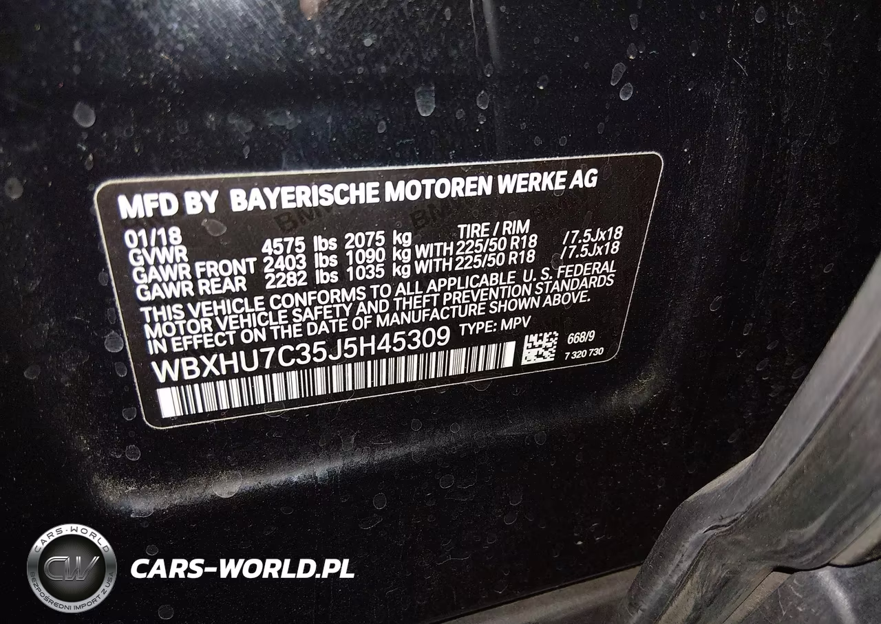 2018 BMW X1 Sdrive28I VIN:WBXHU7C35J5H45309 - 9