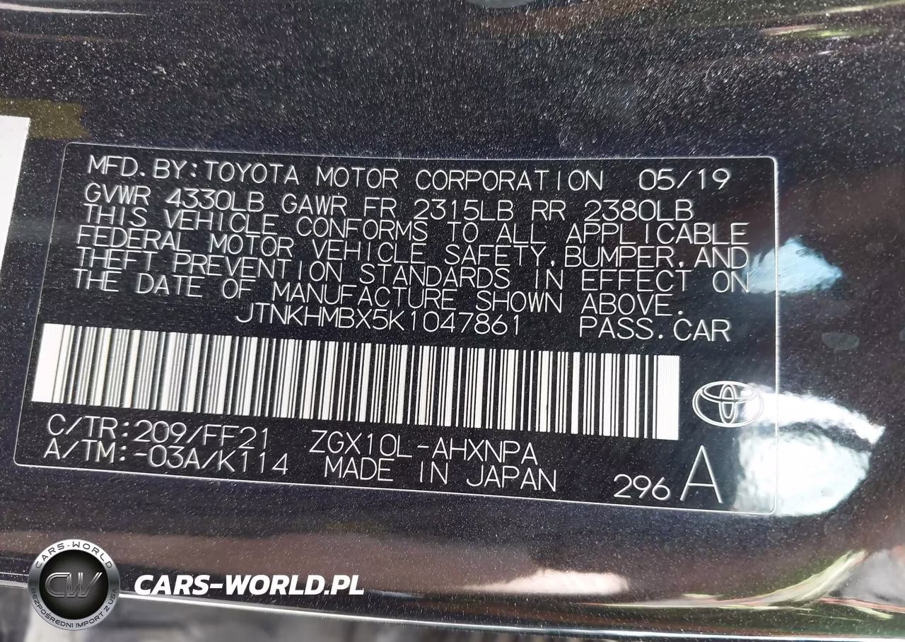 2019 Toyota C-Hr Xle VIN:JTNKHMBX5K1047861 - 9