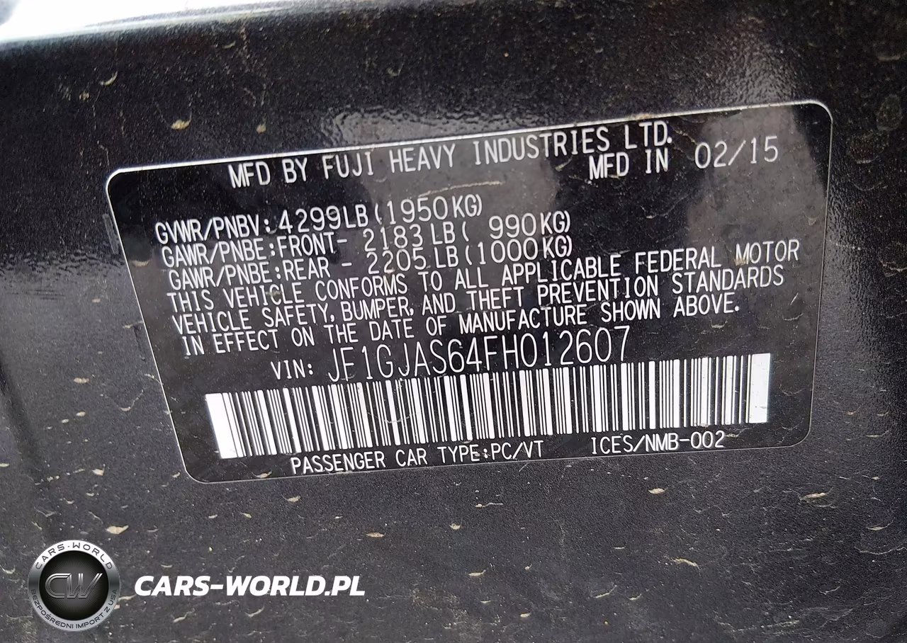 2015 Subaru Impreza 2.0I Limited VIN:JF1GJAS64FH012607 - 9