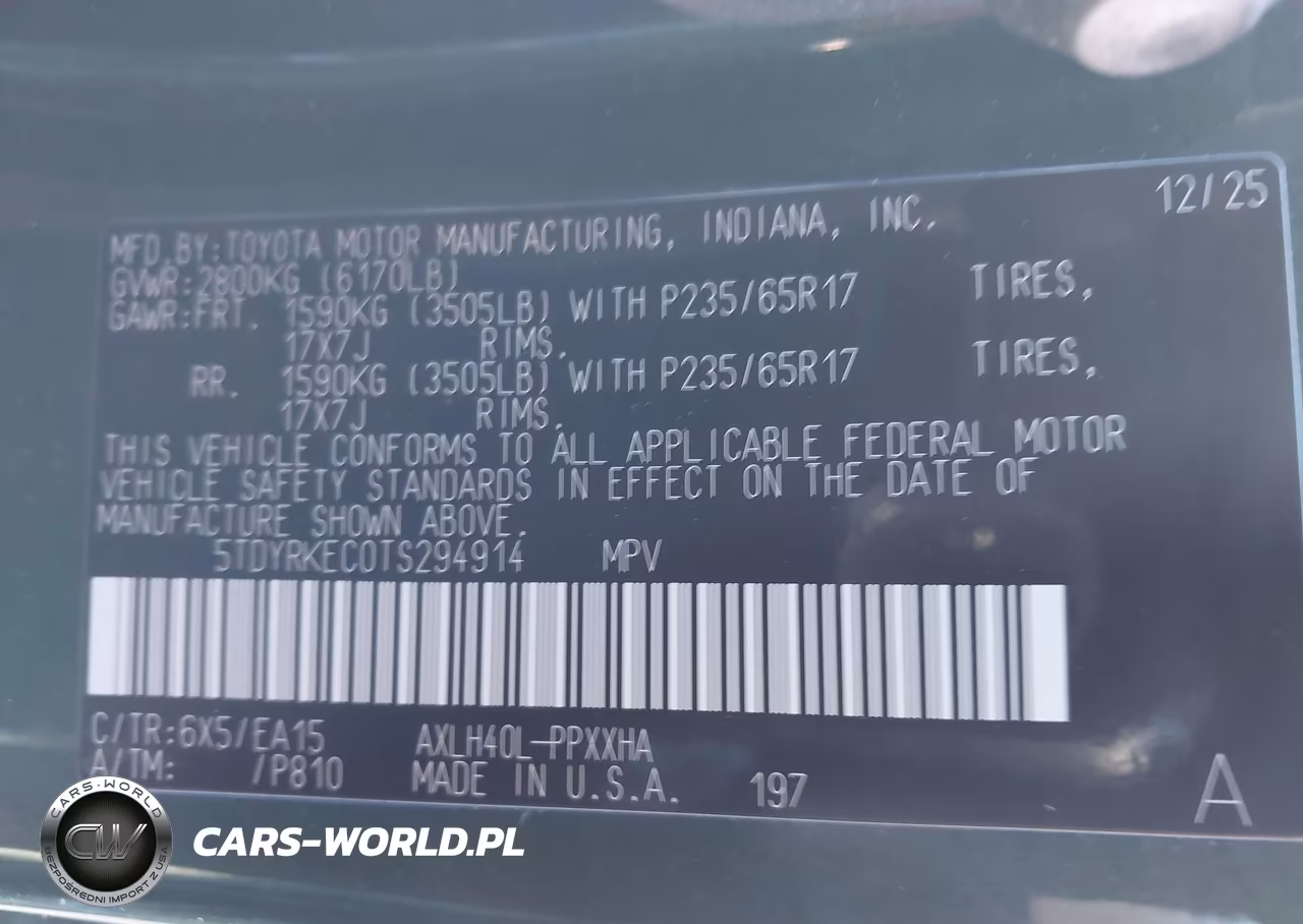 2026 Toyota Sienna Xle VIN:5TDYRKEC0TS294914 - 9