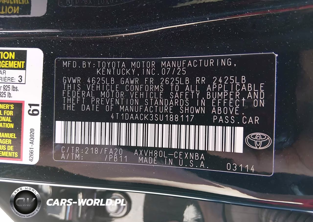 2025 Toyota Camry Le VIN:4T1DAACK3SU188117 - 9