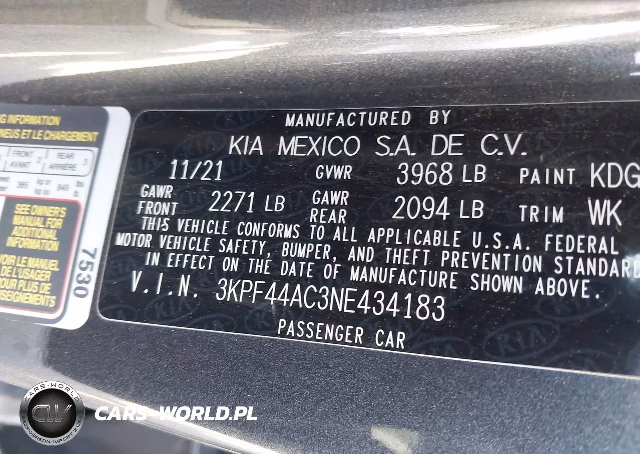 2022 Kia Forte Gt VIN:3KPF44AC3NE434183 - 9