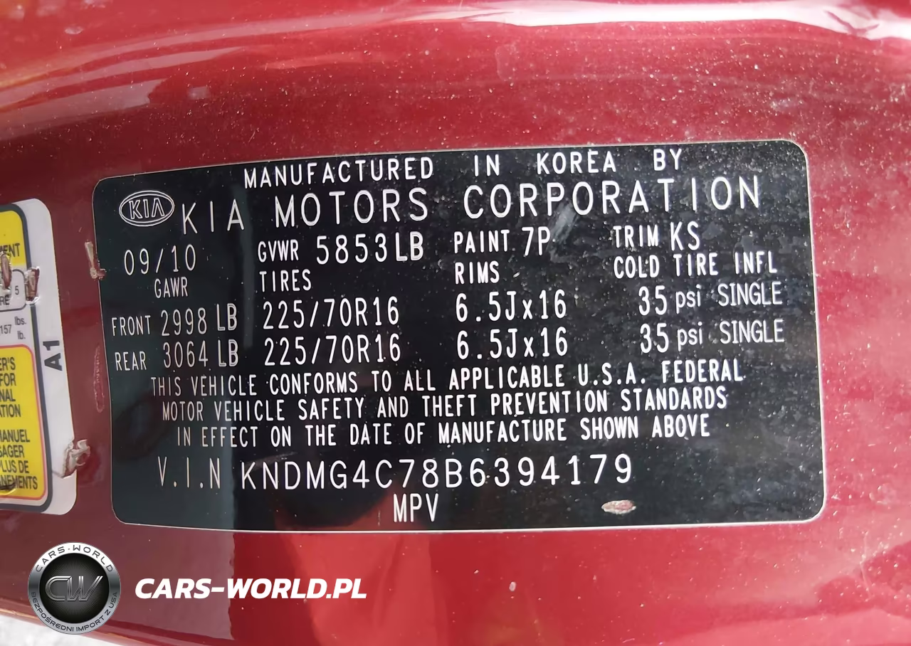 2011 Kia Sedona Lx VIN:KNDMG4C78B6394179 - 9