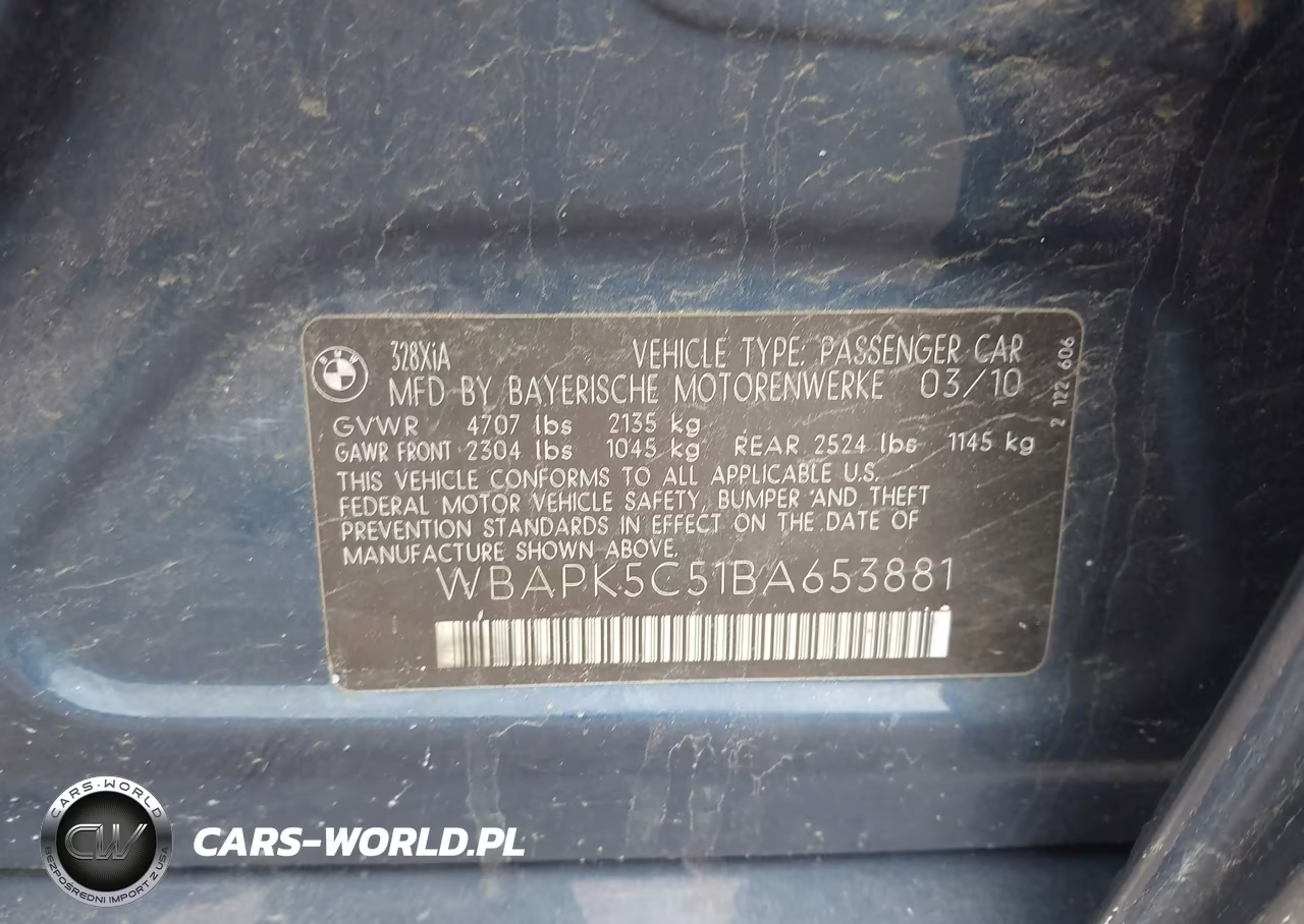 2011 BMW 328I xDrive VIN:WBAPK5C51BA653881 - 9