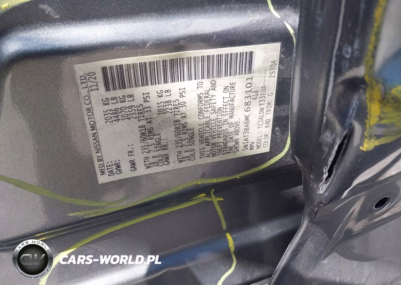 2021 Nissan Rogue Sv Fwd VIN:5N1AT3BA6MC683101 - 9