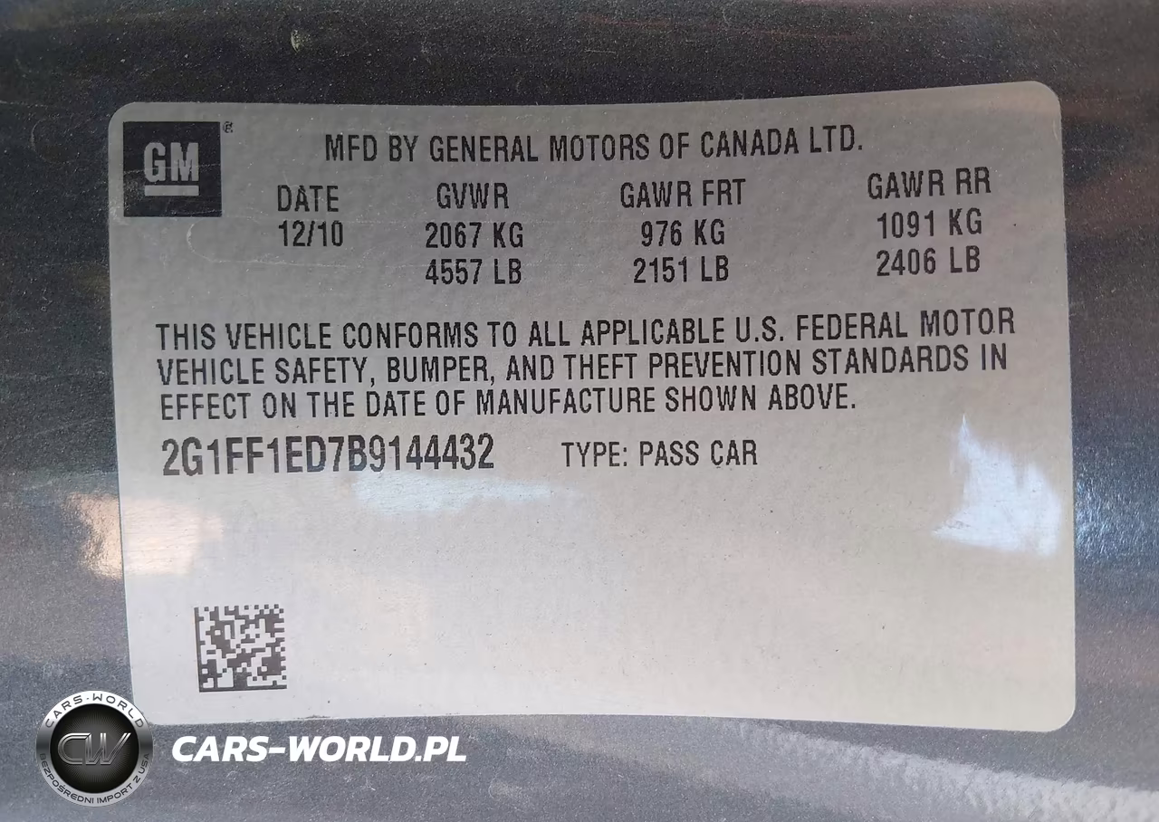 2011 Chevrolet Camaro 1Lt VIN:2G1FF1ED7B9144432 - 9