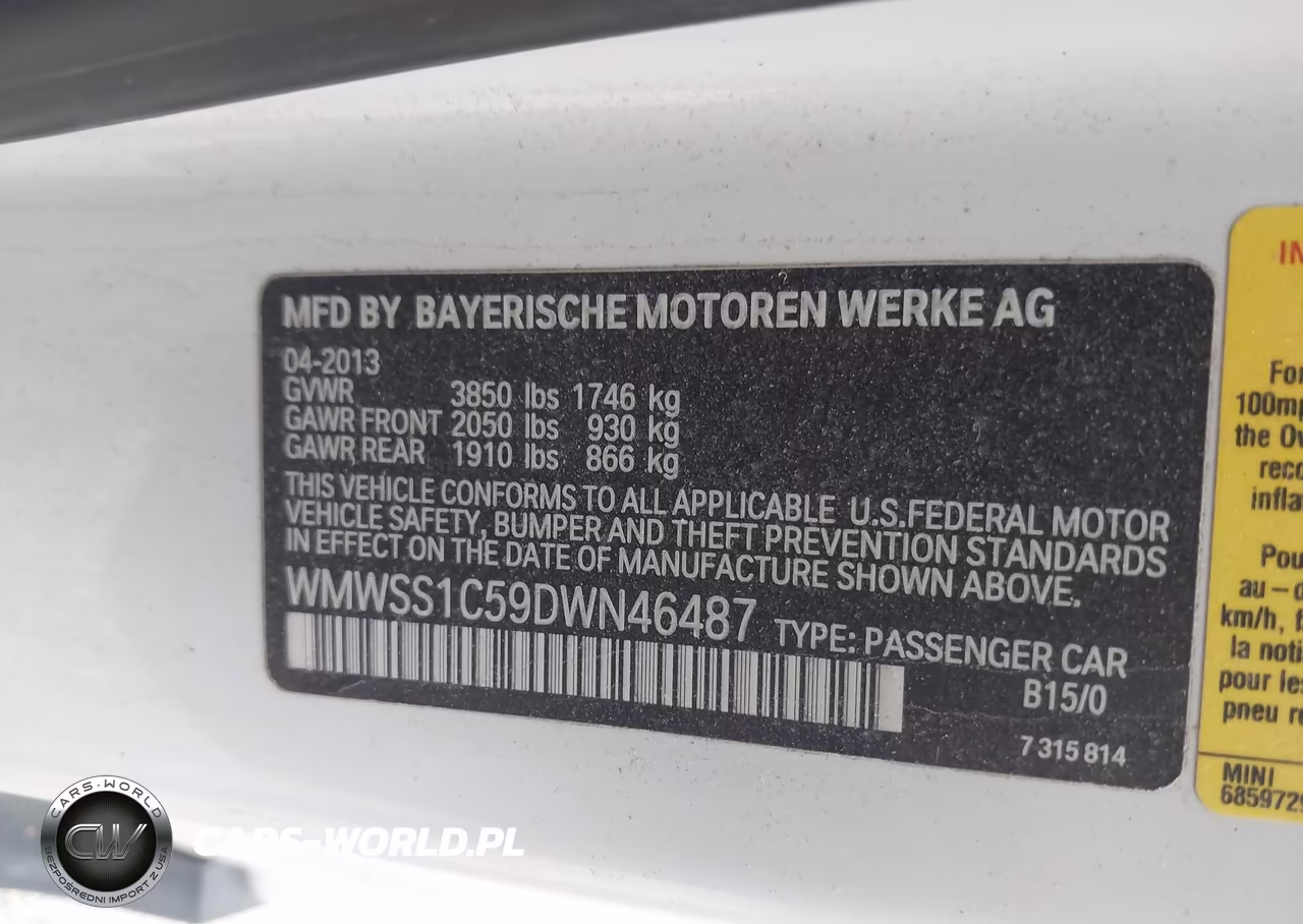 2013 Mini Paceman Cooper VIN:WMWSS1C59DWN46487 - 9
