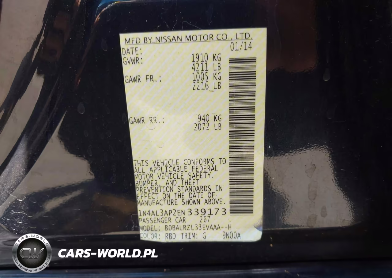 2014 Nissan Altima 2.5 S VIN:1N4AL3AP2EN339173 - 9
