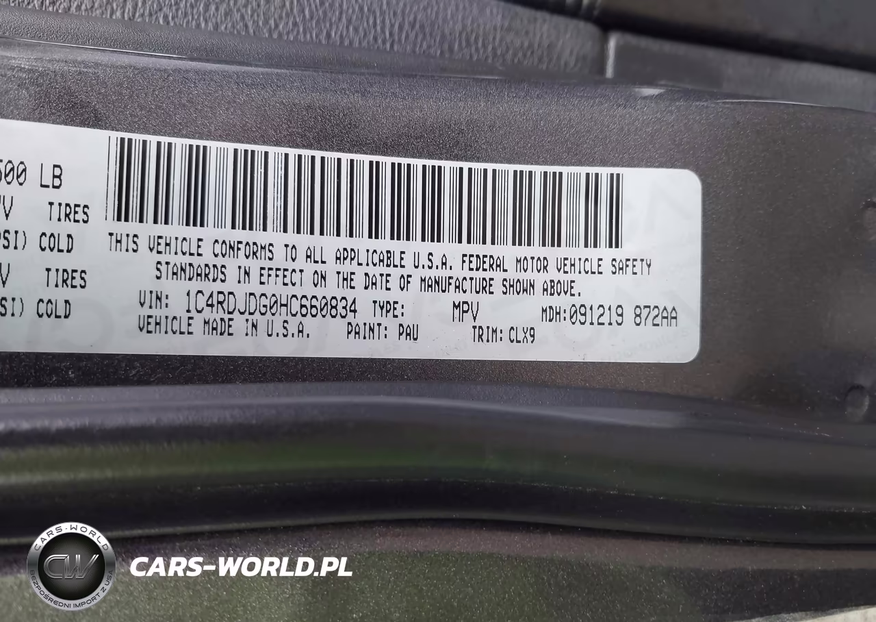 2017 Dodge Durango Gt Awd VIN:1C4RDJDG0HC660834 - 9