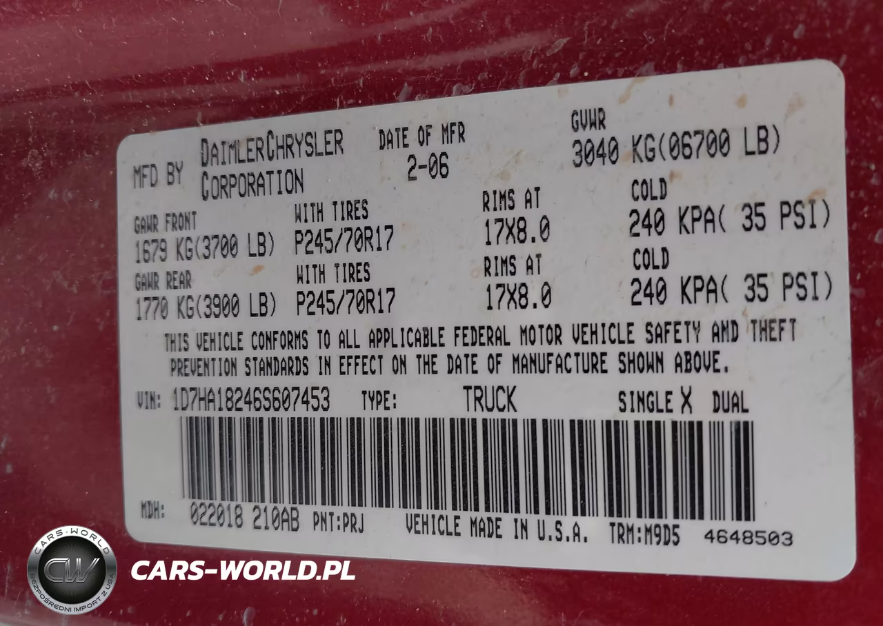 2006 Dodge Ram 1500 Slt VIN:1D7HA18246S607453 - 9