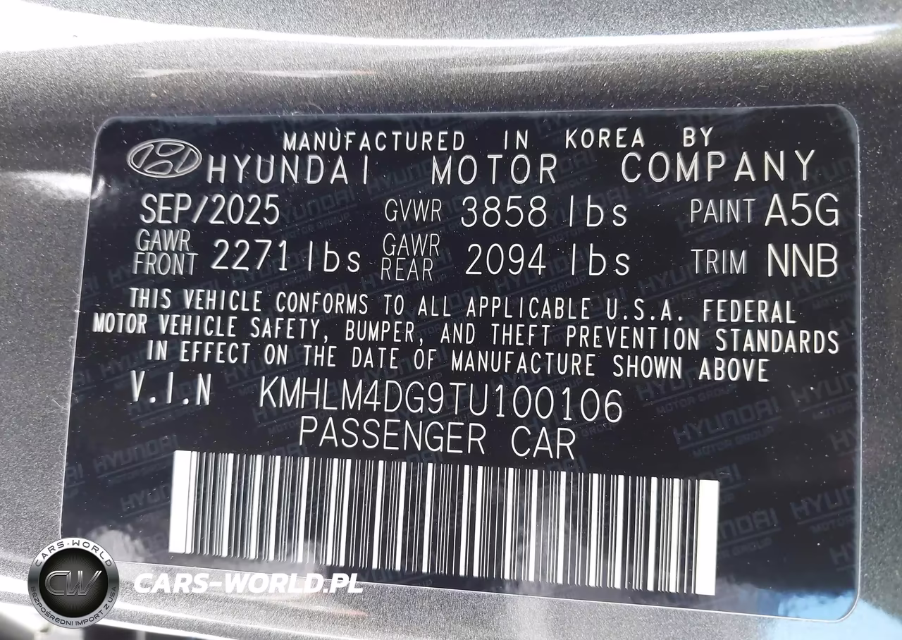 2026 Hyundai Elantra Sel Sport VIN:KMHLM4DG9TU100106 - 9