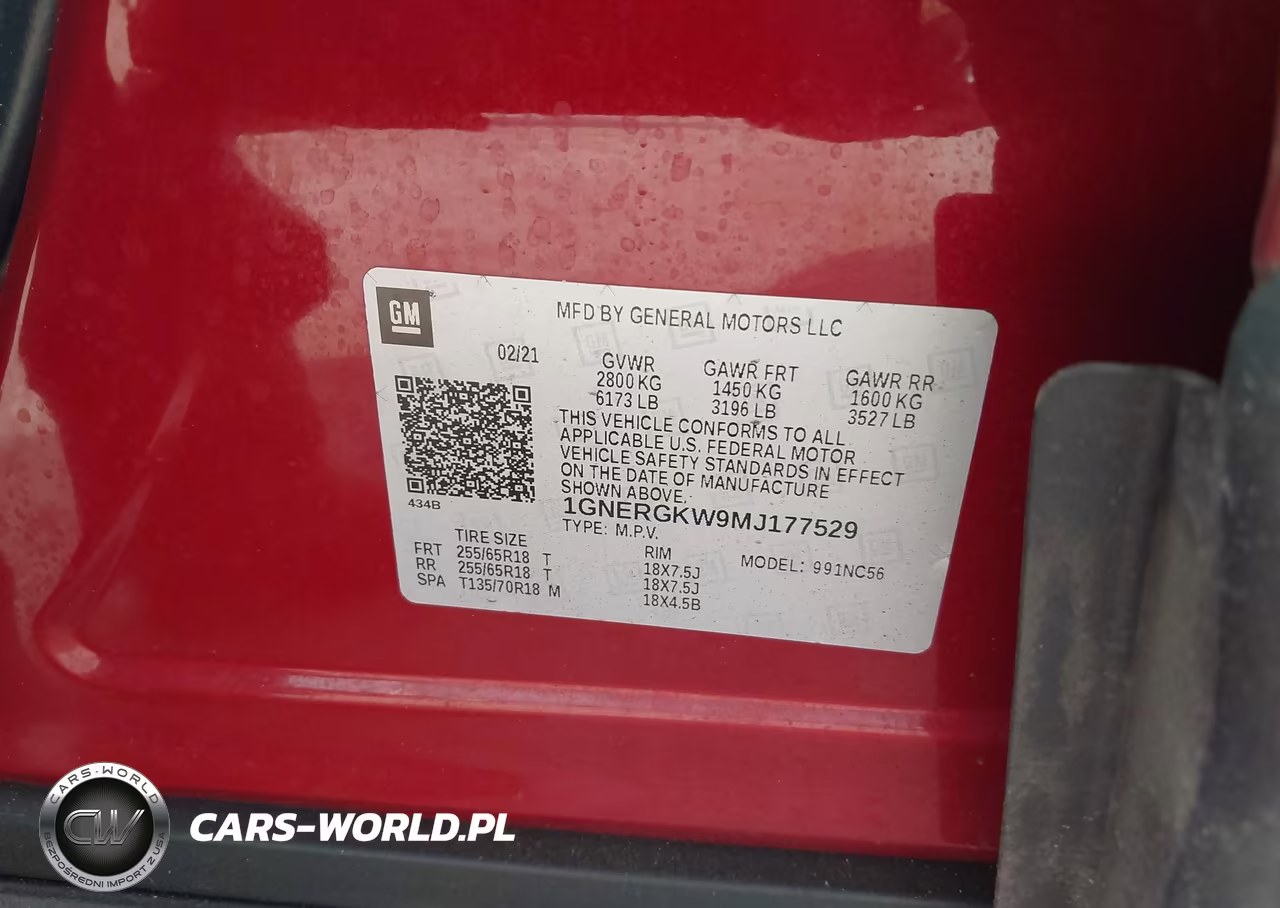 2021 Chevrolet Traverse Fwd Lt Cloth VIN:1GNERGKW9MJ177529 - 9