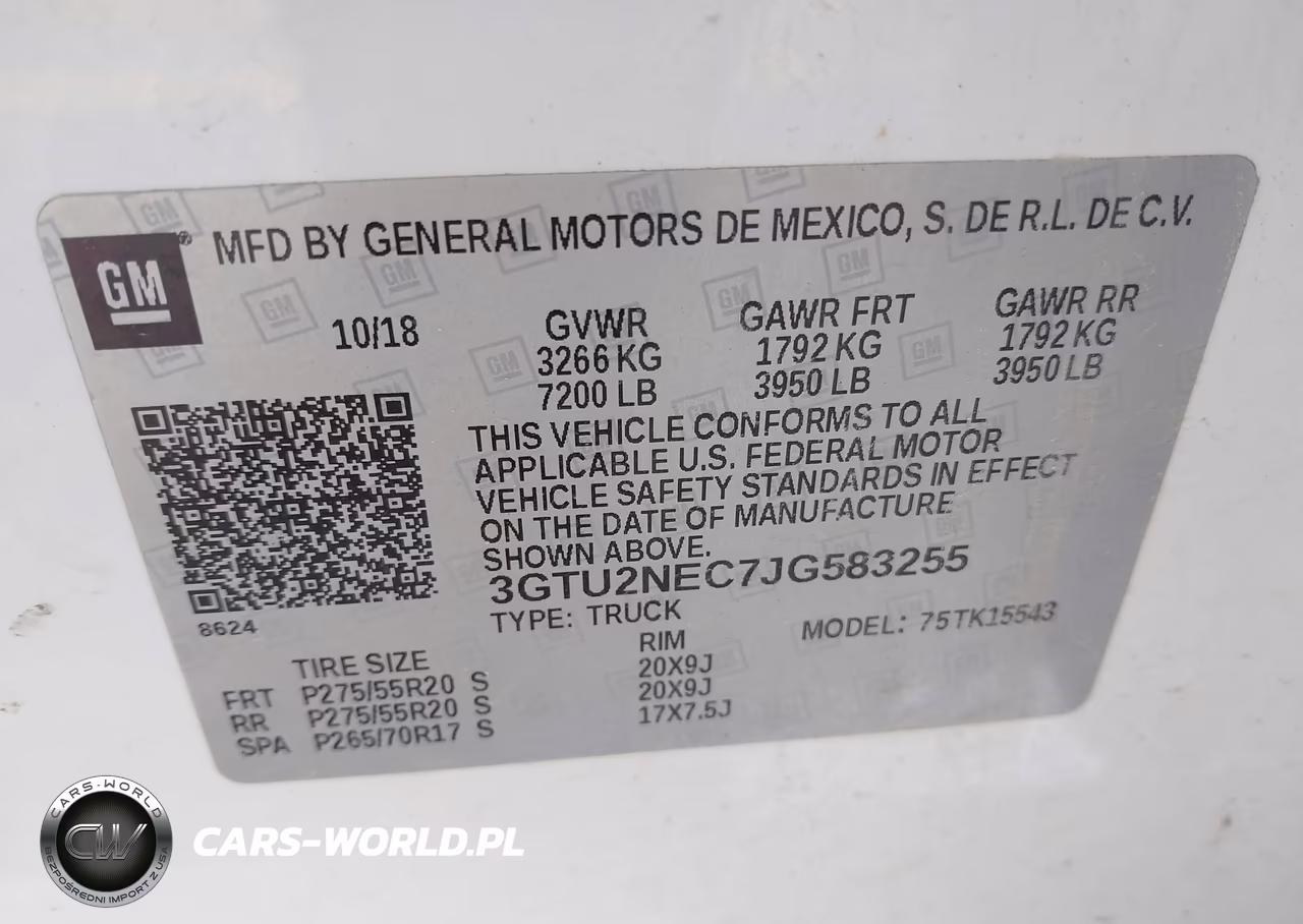 2018 GMC Sierra 1500 Slt VIN:3GTU2NEC7JG583255 - 9