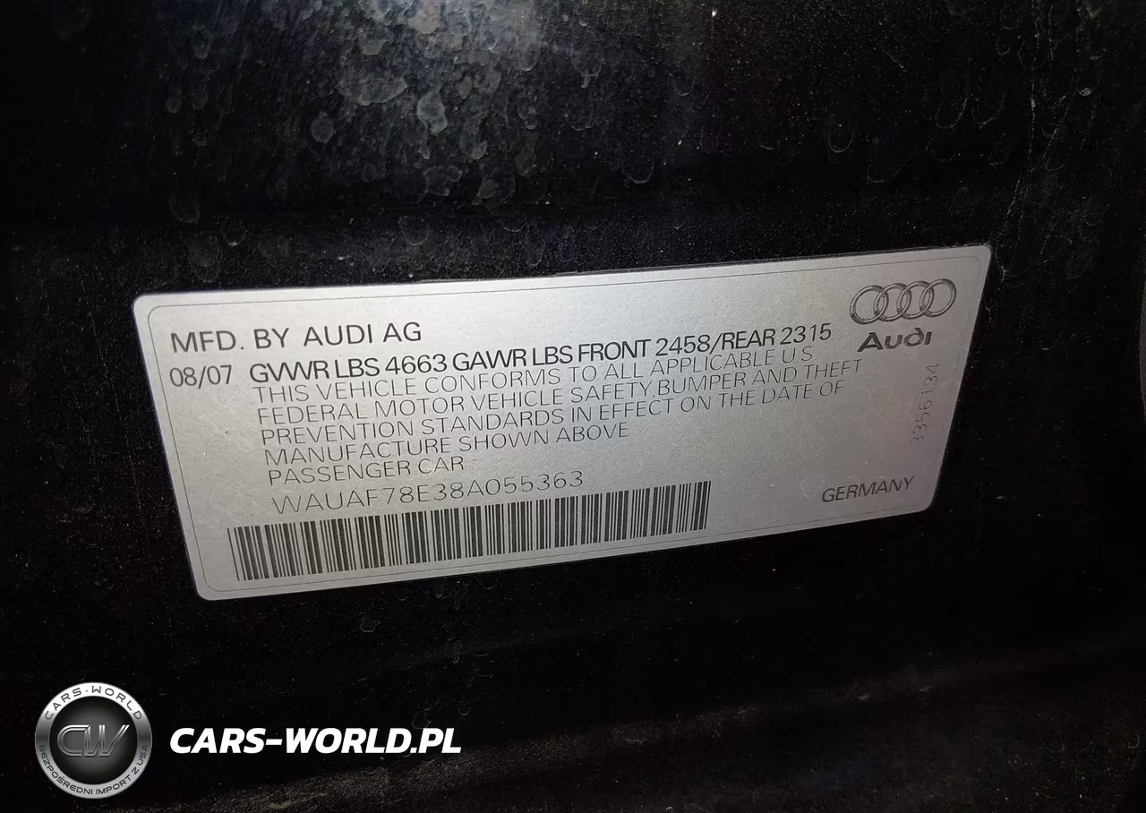 2008 Audi A4 2.0T VIN:WAUAF78E38A055363 - 9
