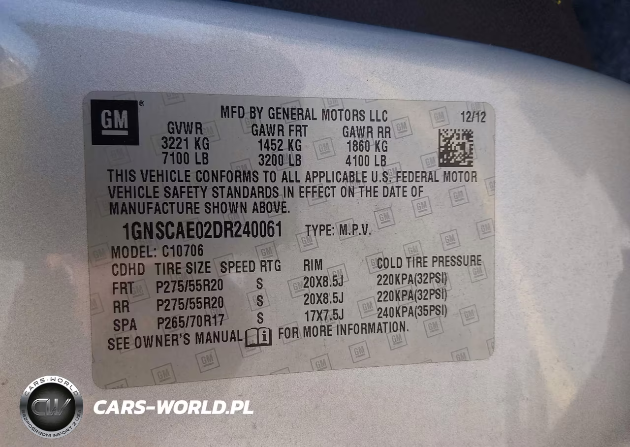 2013 Chevrolet Tahoe Ls VIN:1GNSCAE02DR240061 - 9
