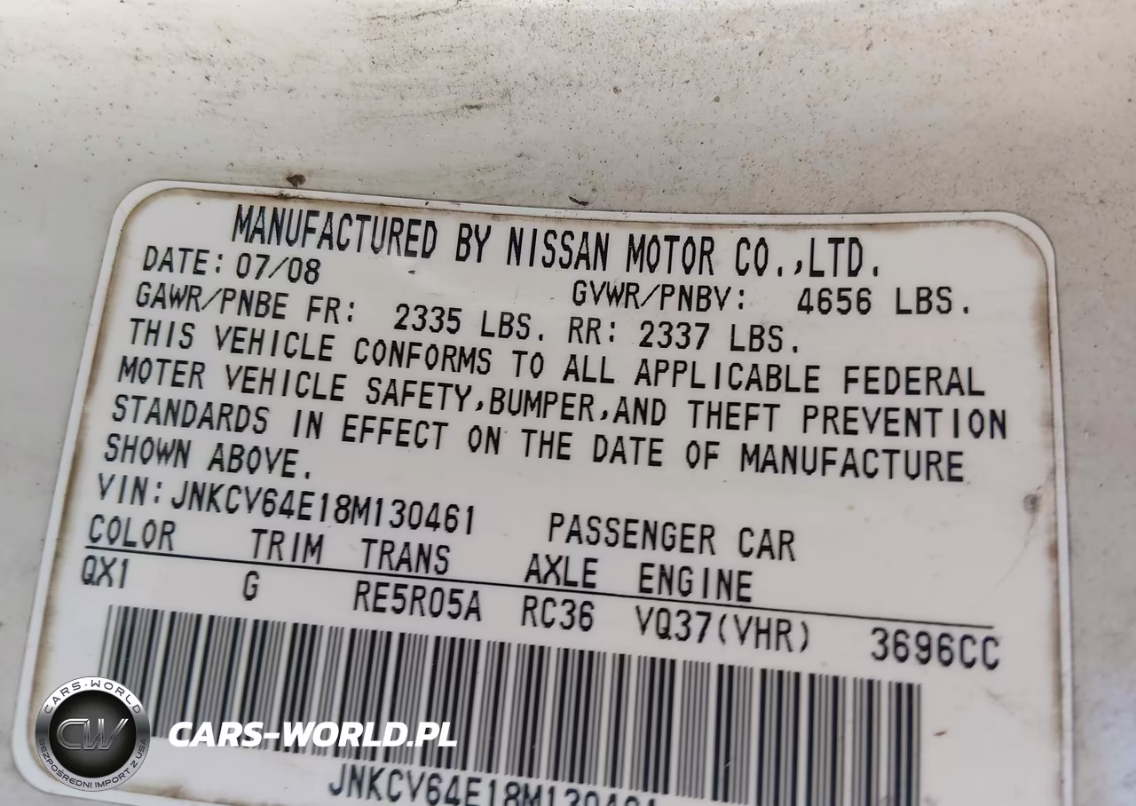 2008 Infiniti G37 Journey VIN:JNKCV64E18M130461 - 9