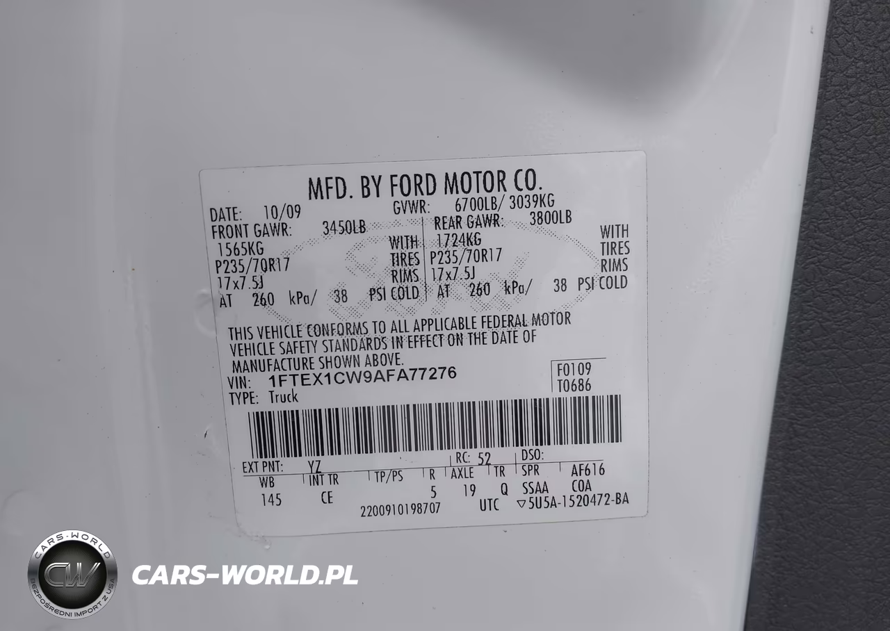 2010 Ford F-150 Stx-Xl VIN:1FTEX1CW9AFA77276 - 9